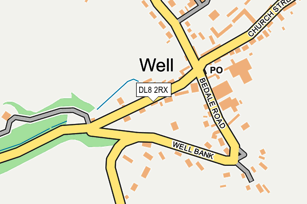 DL8 2RX map - OS OpenMap – Local (Ordnance Survey)