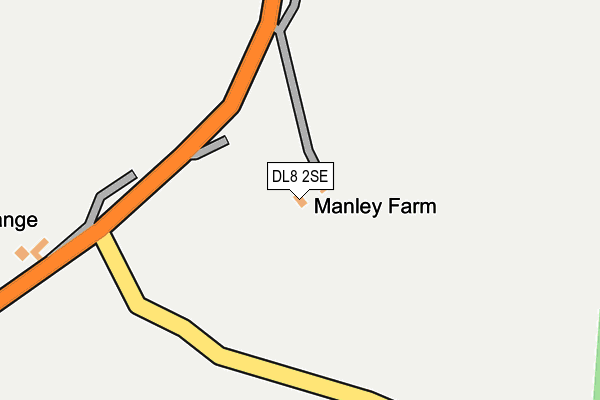 DL8 2SE map - OS OpenMap – Local (Ordnance Survey)