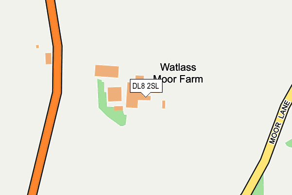 DL8 2SL map - OS OpenMap – Local (Ordnance Survey)