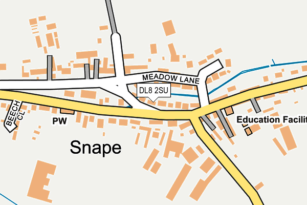 DL8 2SU map - OS OpenMap – Local (Ordnance Survey)