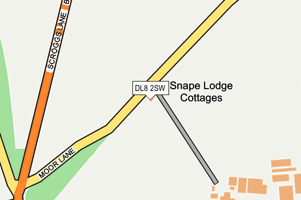DL8 2SW map - OS OpenMap – Local (Ordnance Survey)