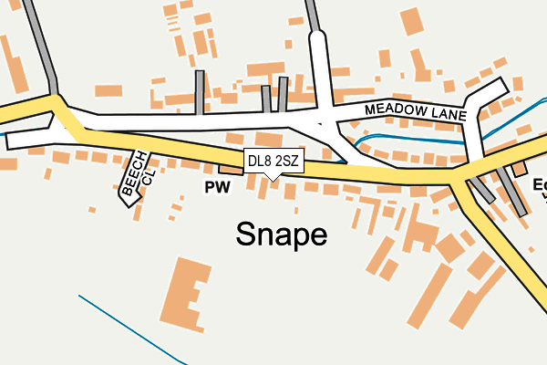 DL8 2SZ map - OS OpenMap – Local (Ordnance Survey)