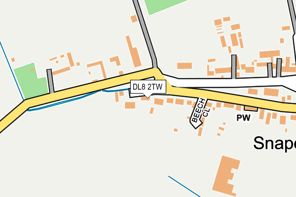 DL8 2TW map - OS OpenMap – Local (Ordnance Survey)