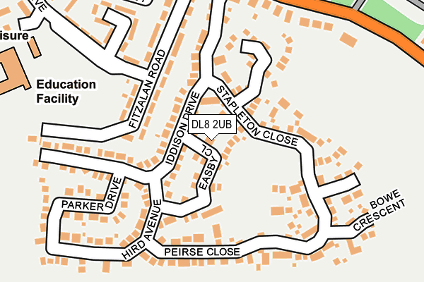 DL8 2UB map - OS OpenMap – Local (Ordnance Survey)