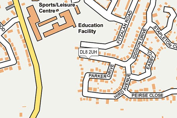 DL8 2UH map - OS OpenMap – Local (Ordnance Survey)