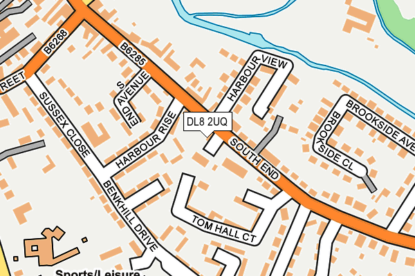 DL8 2UQ map - OS OpenMap – Local (Ordnance Survey)