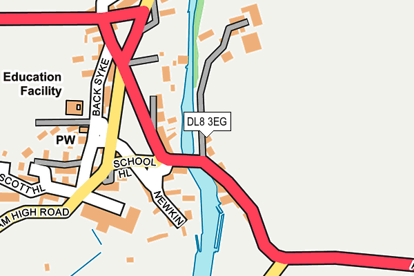 DL8 3EG map - OS OpenMap – Local (Ordnance Survey)
