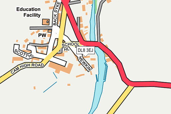 DL8 3EJ map - OS OpenMap – Local (Ordnance Survey)
