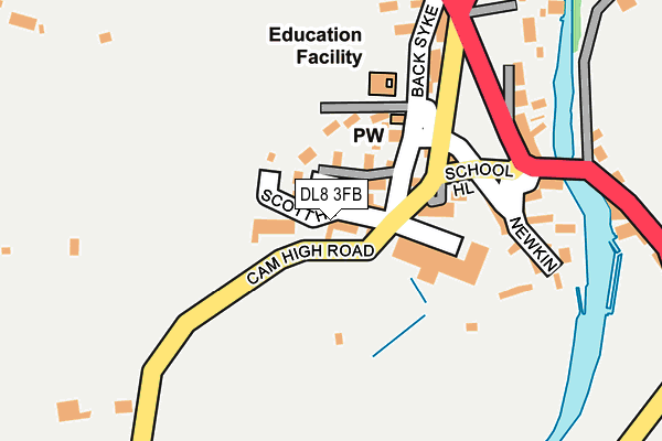 DL8 3FB map - OS OpenMap – Local (Ordnance Survey)