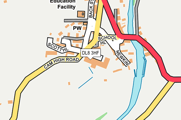 DL8 3HF map - OS OpenMap – Local (Ordnance Survey)