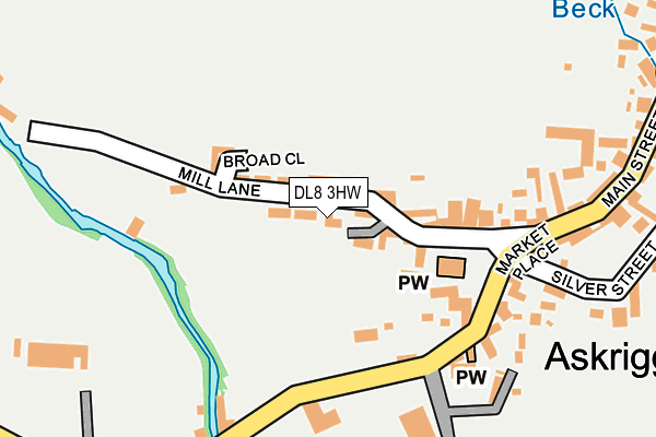 DL8 3HW map - OS OpenMap – Local (Ordnance Survey)