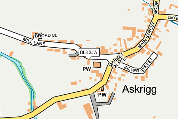 DL8 3JW map - OS OpenMap – Local (Ordnance Survey)