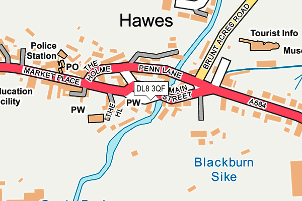 DL8 3QF map - OS OpenMap – Local (Ordnance Survey)