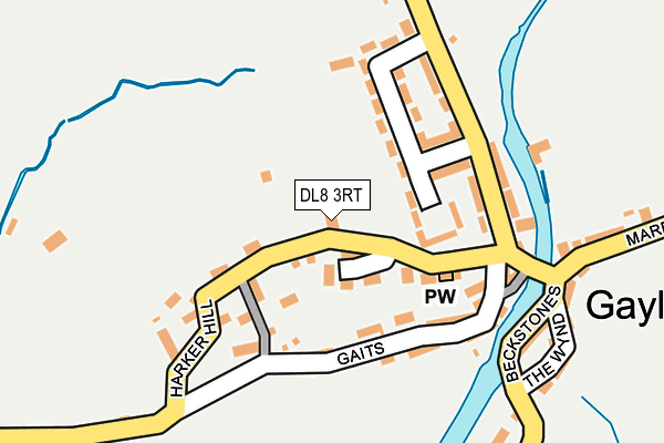 DL8 3RT map - OS OpenMap – Local (Ordnance Survey)