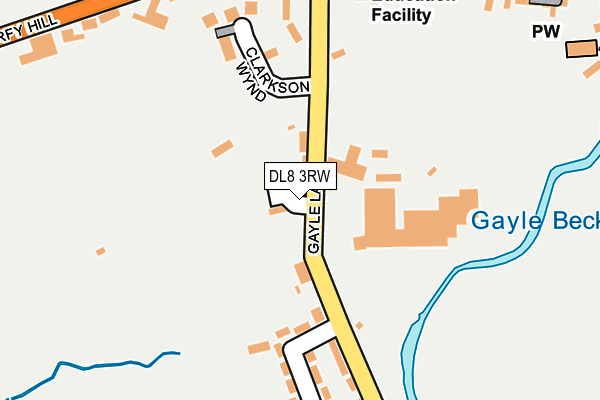 DL8 3RW map - OS OpenMap – Local (Ordnance Survey)