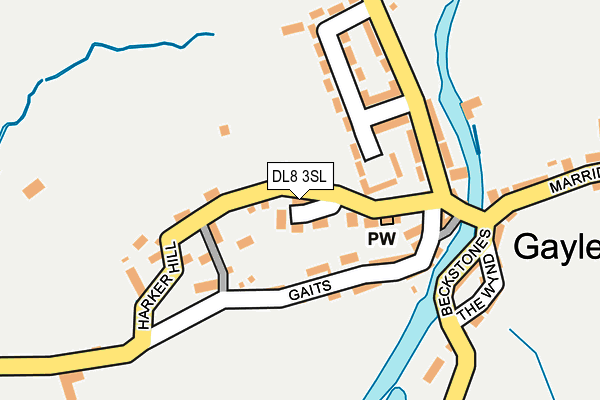 DL8 3SL map - OS OpenMap – Local (Ordnance Survey)