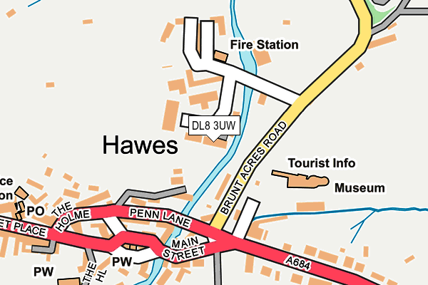 DL8 3UW map - OS OpenMap – Local (Ordnance Survey)