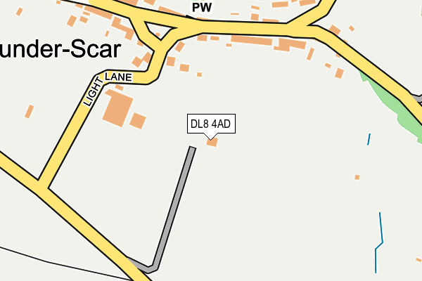 DL8 4AD map - OS OpenMap – Local (Ordnance Survey)
