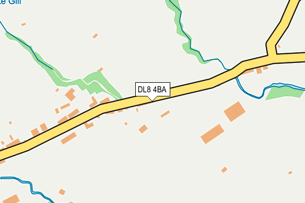 DL8 4BA map - OS OpenMap – Local (Ordnance Survey)