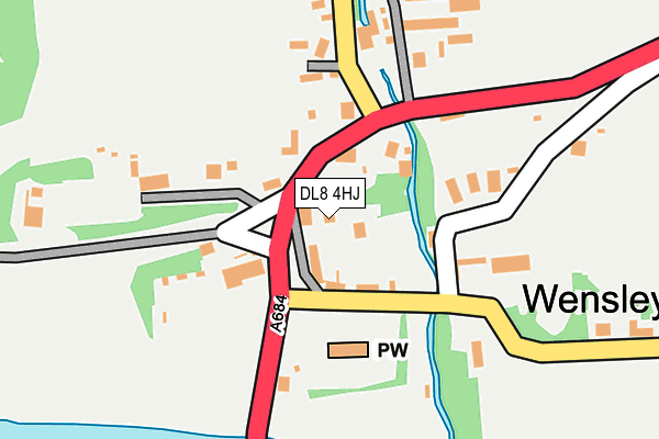 DL8 4HJ map - OS OpenMap – Local (Ordnance Survey)