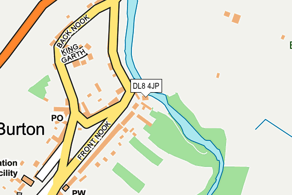 DL8 4JP map - OS OpenMap – Local (Ordnance Survey)