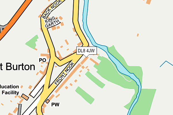 DL8 4JW map - OS OpenMap – Local (Ordnance Survey)
