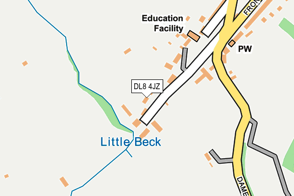 DL8 4JZ map - OS OpenMap – Local (Ordnance Survey)