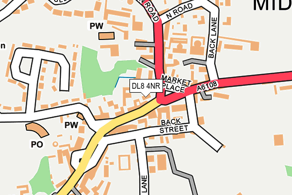DL8 4NR map - OS OpenMap – Local (Ordnance Survey)