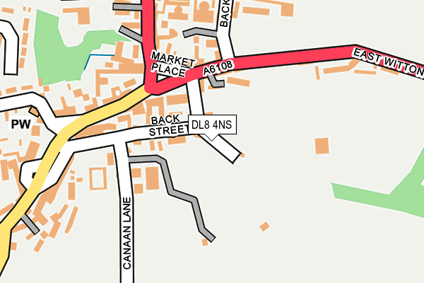 DL8 4NS map - OS OpenMap – Local (Ordnance Survey)