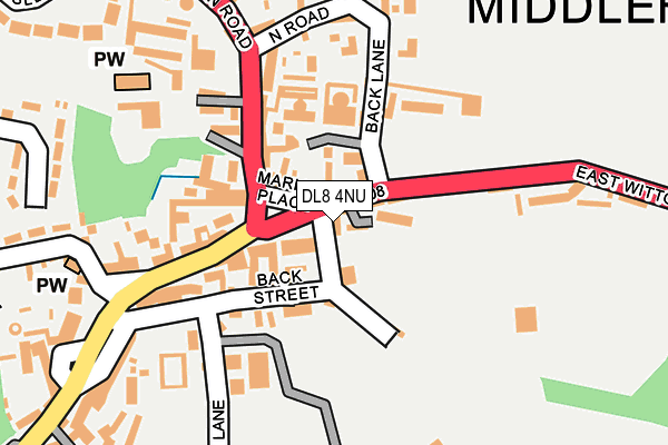 DL8 4NU map - OS OpenMap – Local (Ordnance Survey)