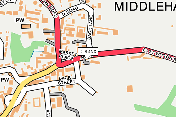 DL8 4NX map - OS OpenMap – Local (Ordnance Survey)