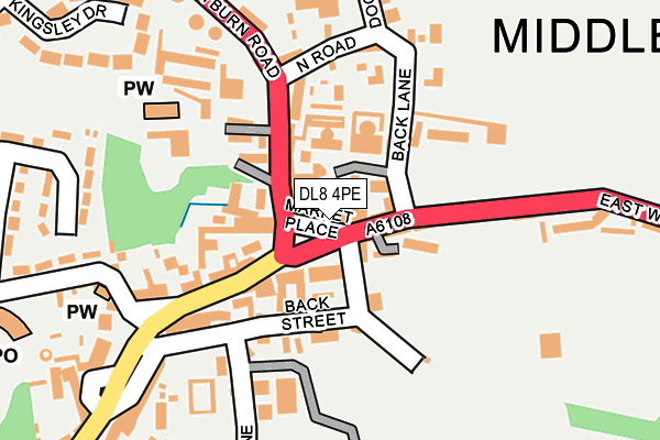 DL8 4PE map - OS OpenMap – Local (Ordnance Survey)