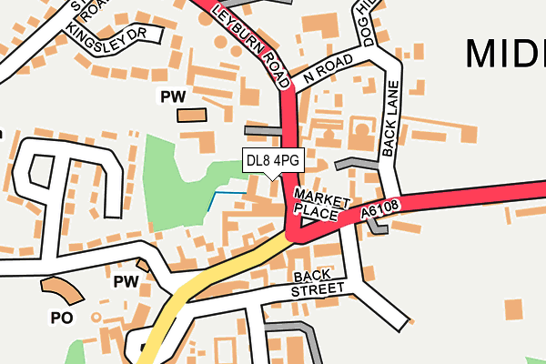 DL8 4PG map - OS OpenMap – Local (Ordnance Survey)