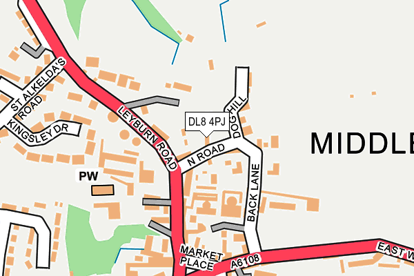 DL8 4PJ map - OS OpenMap – Local (Ordnance Survey)