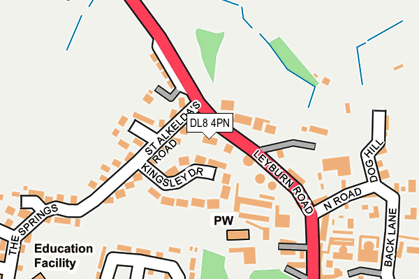 DL8 4PN map - OS OpenMap – Local (Ordnance Survey)