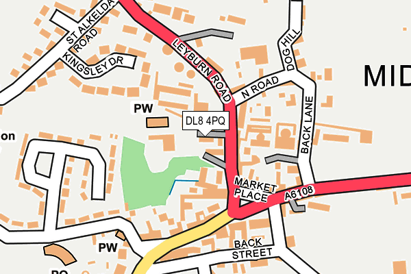 DL8 4PQ map - OS OpenMap – Local (Ordnance Survey)