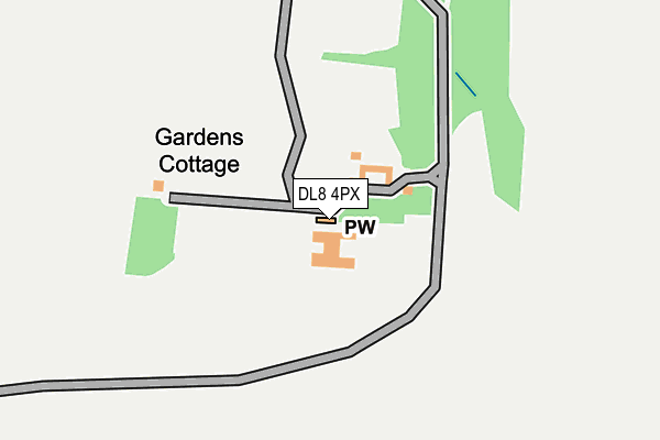 DL8 4PX map - OS OpenMap – Local (Ordnance Survey)