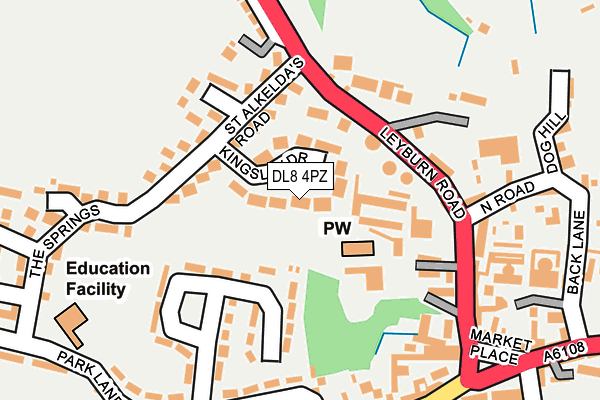 DL8 4PZ map - OS OpenMap – Local (Ordnance Survey)