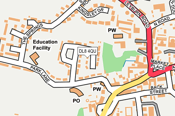 DL8 4QU map - OS OpenMap – Local (Ordnance Survey)