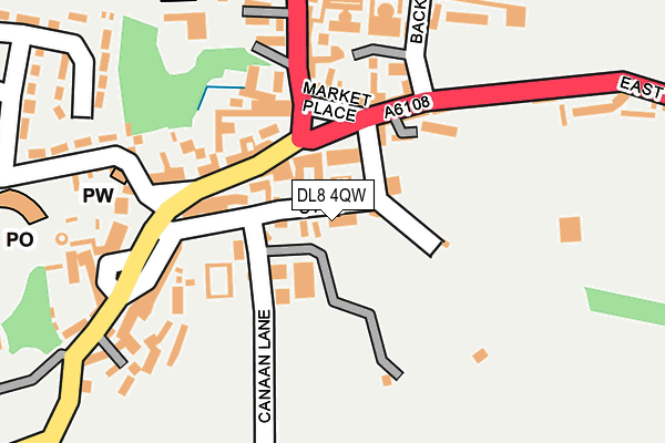 DL8 4QW map - OS OpenMap – Local (Ordnance Survey)