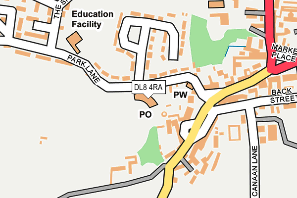 DL8 4RA map - OS OpenMap – Local (Ordnance Survey)