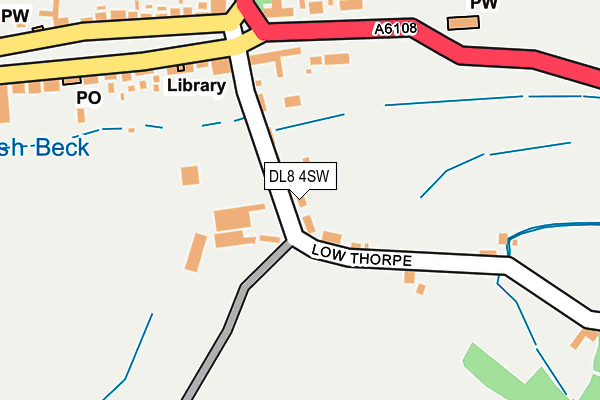 DL8 4SW map - OS OpenMap – Local (Ordnance Survey)