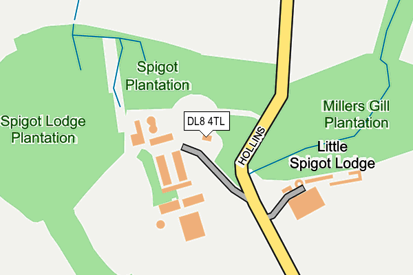 DL8 4TL map - OS OpenMap – Local (Ordnance Survey)