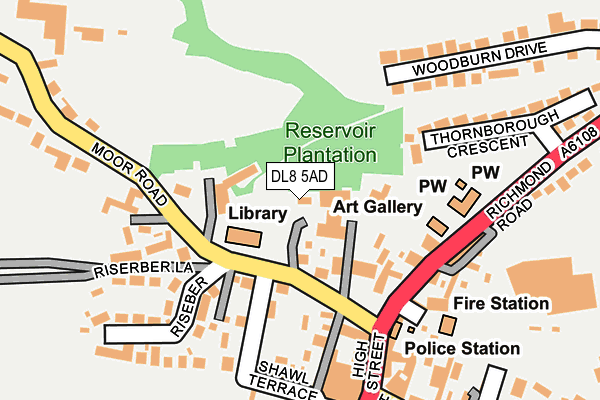 DL8 5AD map - OS OpenMap – Local (Ordnance Survey)