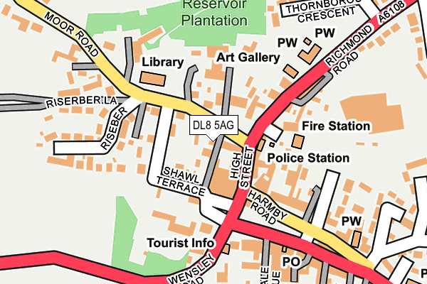 DL8 5AG map - OS OpenMap – Local (Ordnance Survey)