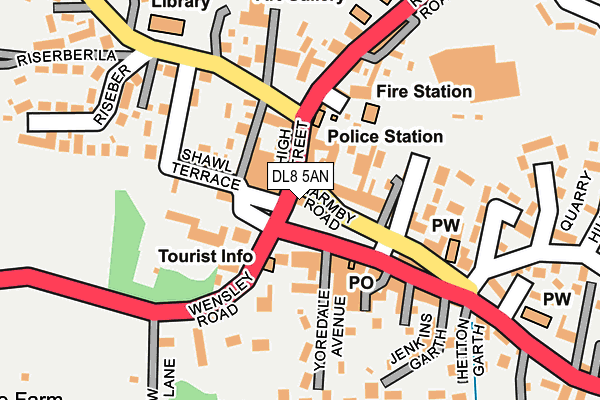 DL8 5AN map - OS OpenMap – Local (Ordnance Survey)