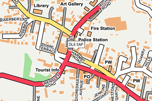 DL8 5AP map - OS OpenMap – Local (Ordnance Survey)