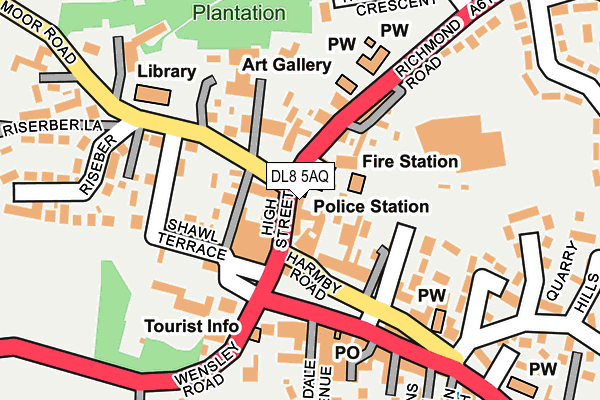 DL8 5AQ map - OS OpenMap – Local (Ordnance Survey)