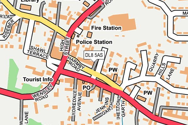 DL8 5AS map - OS OpenMap – Local (Ordnance Survey)