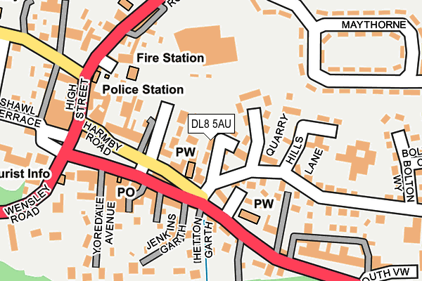DL8 5AU map - OS OpenMap – Local (Ordnance Survey)